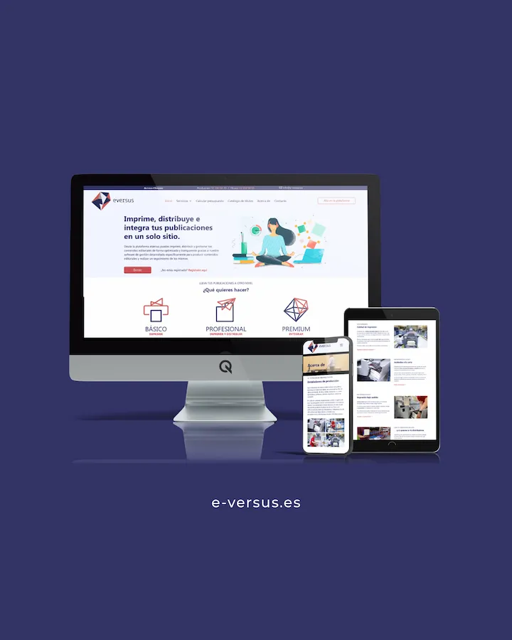 Diseño Web Imprenta E-versus
