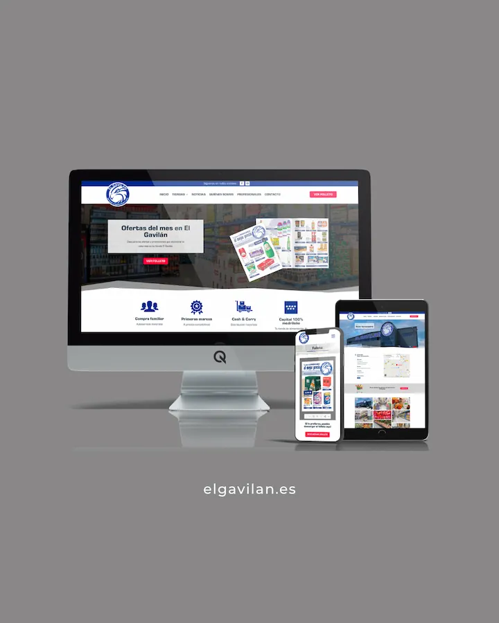 Diseño Web Supermercado Gavilán Rivas Vaciamadrid