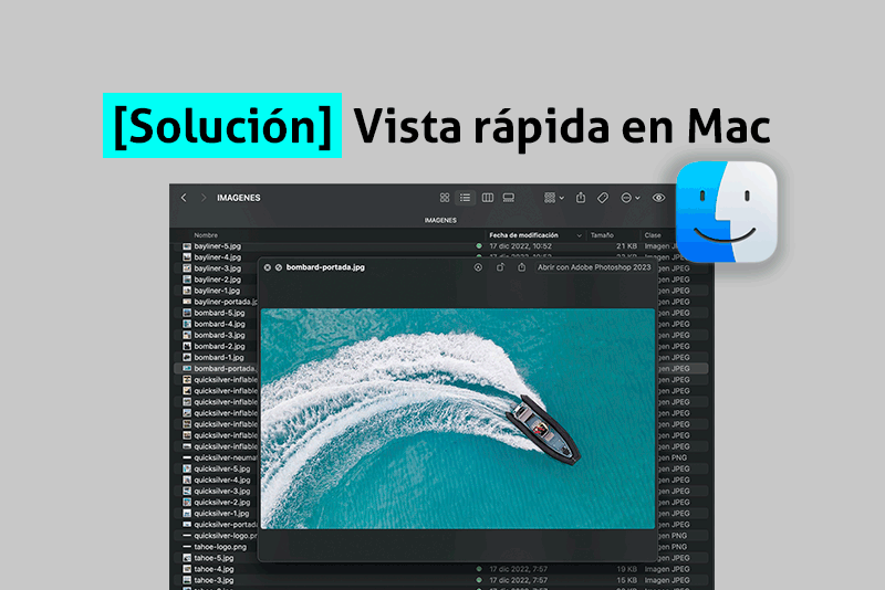 Problema y solución vista rápida en Mac con espacio Problema y solución vista rápida en Mac con espacio